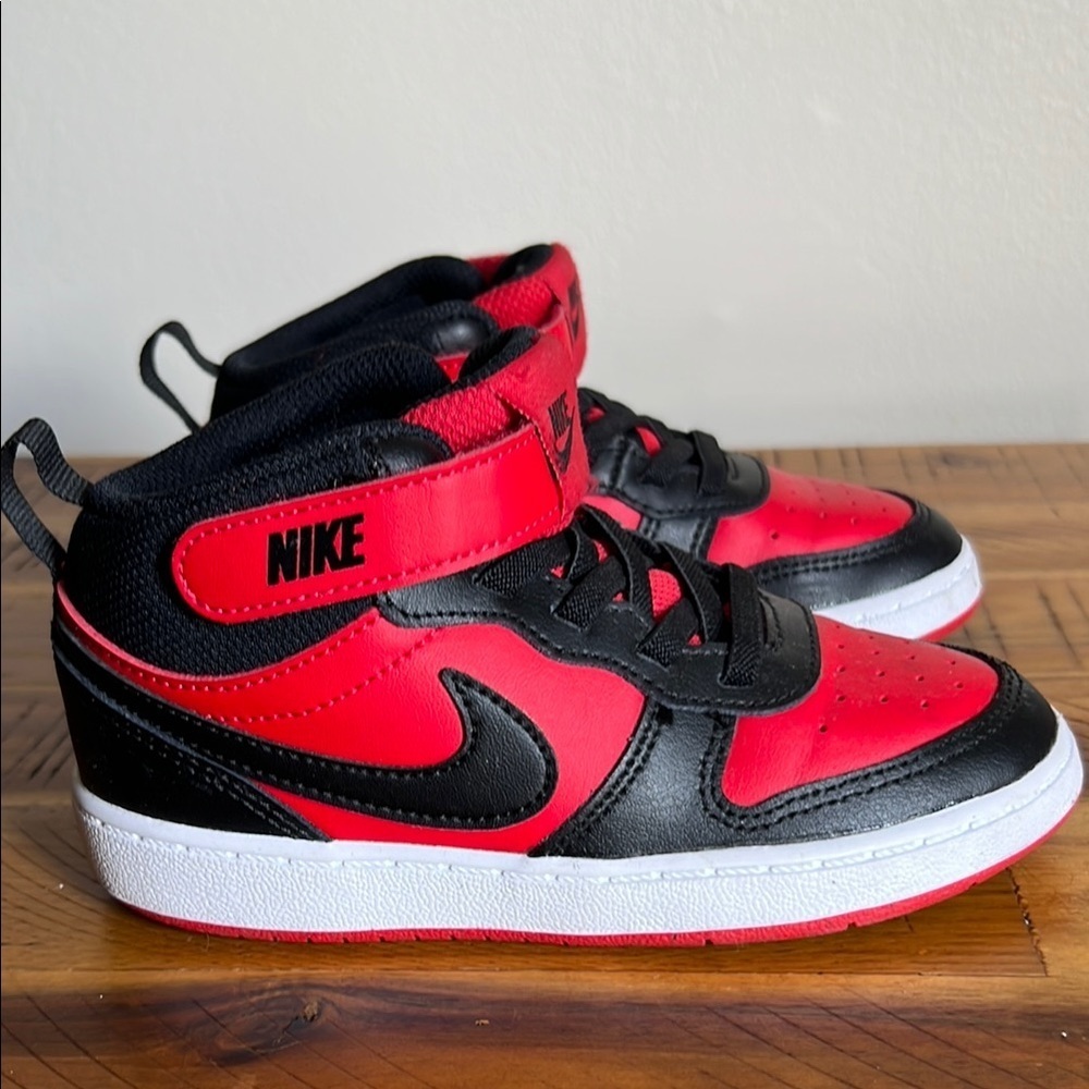Nike Kids Court Borough Mid University Red & Black Shoes
